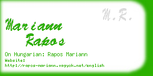 mariann rapos business card